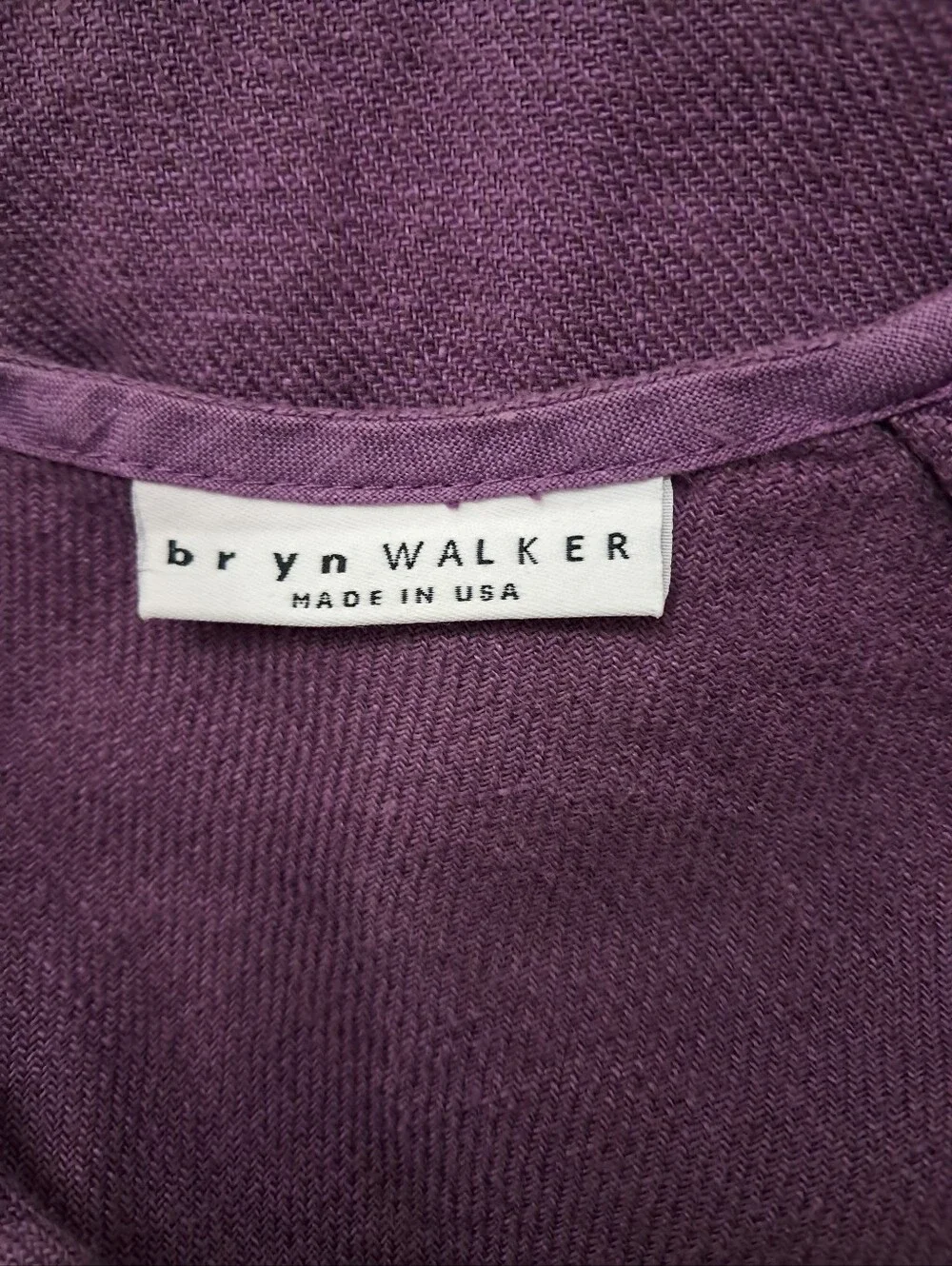 Bryn Walker Linen Tunic Lagenlook Oversized Coastal Purple Size Large - Picture 7 of 10